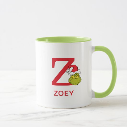 Mug Comment Grinch a volé Noël | Nom et monogramme Z (Droite)