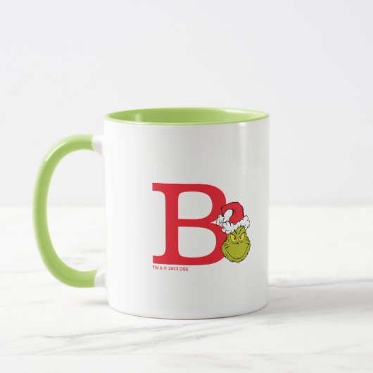 Mug Comment Grinch Stol Christmas | Monogramme B (Gauche)