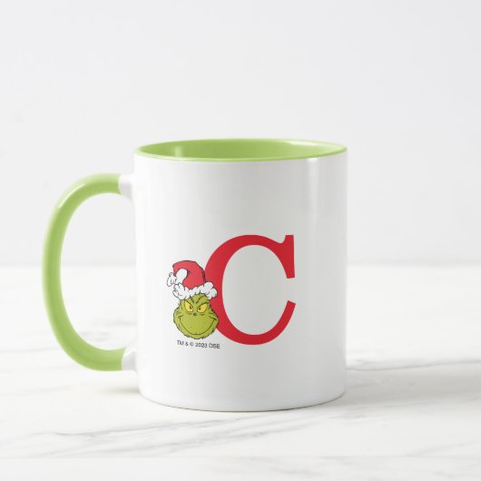 Mug Comment Grinch Stol Christmas | Monogramme C (Gauche)