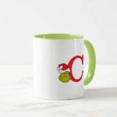 Mug Comment Grinch Stol Christmas | Monogramme C (Devant droit)