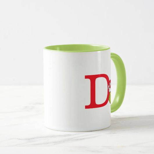 Mug Comment Grinch Stol Christmas | Monogramme D (Devant droit)