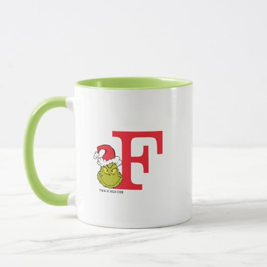 Mug Comment Grinch Stol Christmas | Monogramme F (Gauche)