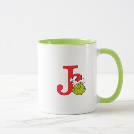 Mug Comment Grinch Stol Christmas | Monogramme J (Droite)