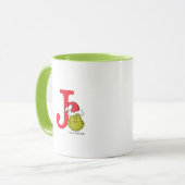 Mug Comment Grinch Stol Christmas | Monogramme J (Devant gauche)