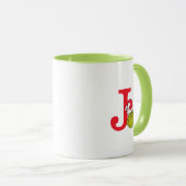 Mug Comment Grinch Stol Christmas | Monogramme J (Devant droit)
