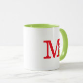 Mug Comment Grinch Stol Christmas | Monogramme M (Devant droit)