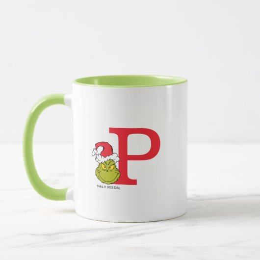 Mug Comment Grinch Stol Christmas | Monogramme P (Gauche)