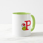 Mug Comment Grinch Stol Christmas | Monogramme P (Devant droit)