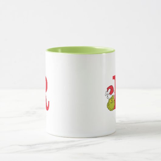 Mug Comment Grinch Stol Christmas | Monogramme R (Centre)