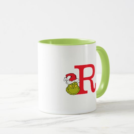Mug Comment Grinch Stol Christmas | Monogramme R (Devant droit)