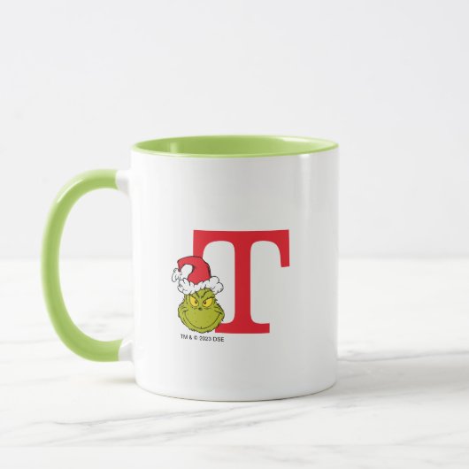 Mug Comment Grinch Stol Christmas | Monogramme T (Gauche)