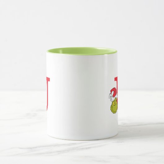 Mug Comment Grinch Stol Christmas | Monogramme U (Centre)