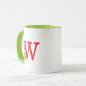 Mug Comment Grinch Stol Christmas | Monogramme W (Devant gauche)