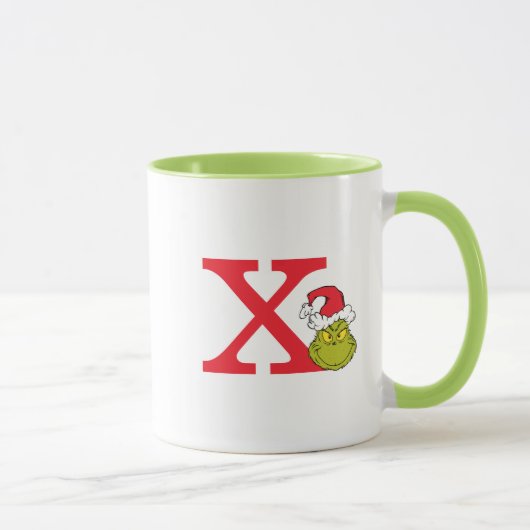 Mug Comment Grinch Stol Christmas | Monogramme X (Droite)