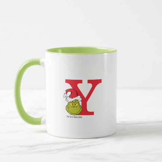 Mug Comment Grinch Stol Christmas | Monogramme Y (Gauche)