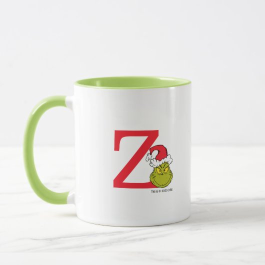 Mug Comment Grinch Stol Christmas | Monogramme Z (Gauche)