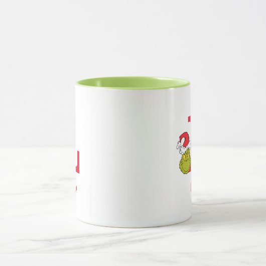 Mug Comment Grinch Stol Christmas | Nom et monogramme  (Centre)