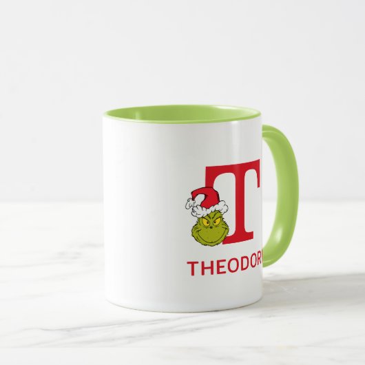 Mug Comment Grinch Stol Christmas | Nom et monogramme  (Devant droit)