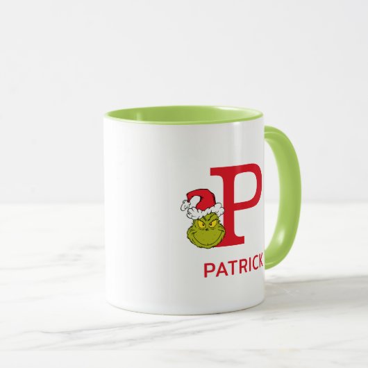 Mug Comment Grinch Stol Christmas | Nom et monogramme  (Devant droit)