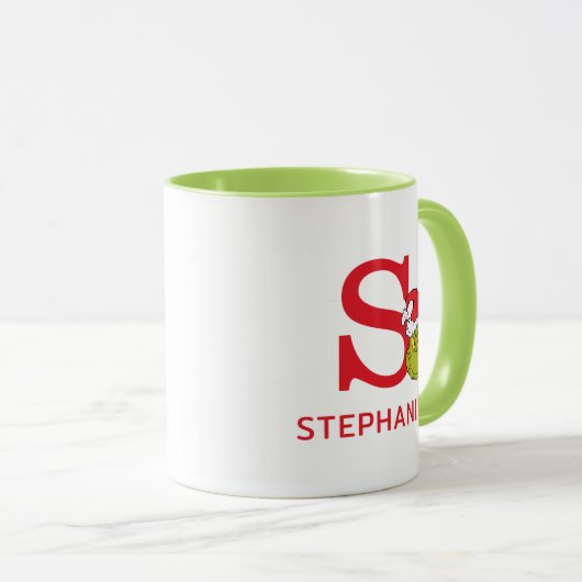 Mug Comment Grinch Stol Christmas | Nom et monogramme  (Devant droit)