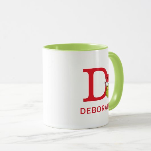 Mug Comment Grinch Stol Christmas | Nom et monogramme  (Devant droit)