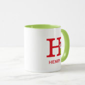 Mug Comment Grinch Stol Christmas | Nom et monogramme (Devant droit)