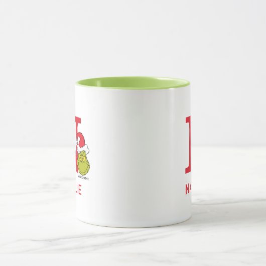 Mug Comment Grinch Stol Christmas | Nom et monogramme  (Centre)