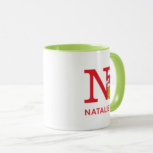 Mug Comment Grinch Stol Christmas | Nom et monogramme  (Devant droit)