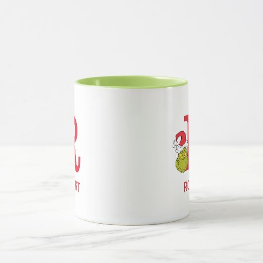 Mug Comment Grinch Stol Christmas | Nom et monogramme  (Centre)