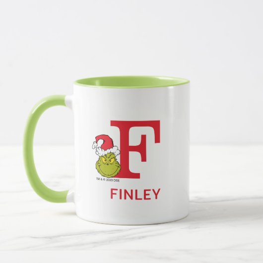 Mug Comment Grinch Stol Christmas | Nom et monogramme  (Gauche)