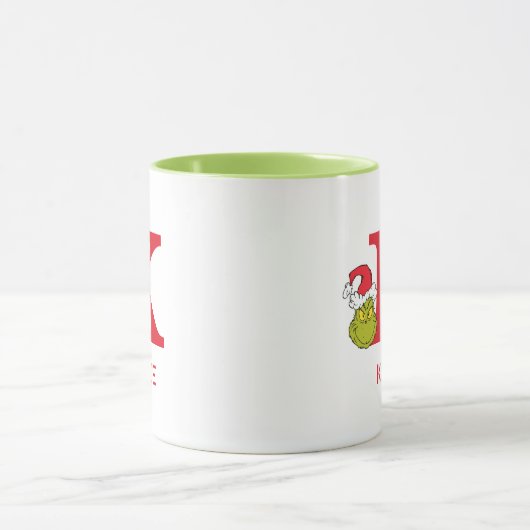 Mug Comment Grinch Stol Christmas | Nom et monogramme  (Centre)