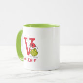 Mug Comment Grinch Stol Christmas | Nom et monogramme  (Devant gauche)