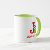 Mug Comment Grinch Stol Christmas | Nom et monogramme  (Devant droit)