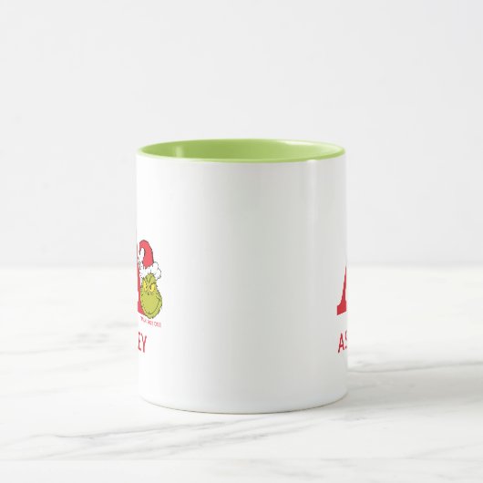 Mug Comment Grinch Stol Christmas | Nom et monogramme  (Centre)