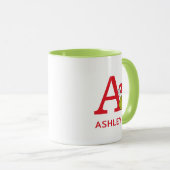 Mug Comment Grinch Stol Christmas | Nom et monogramme  (Devant droit)