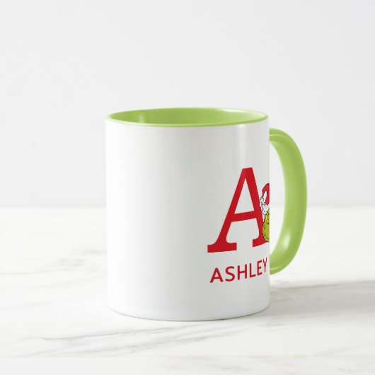 Mug Comment Grinch Stol Christmas | Nom et monogramme  (Devant droit)