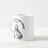 Mug Comment Jésus fait-il du café ? Il l'hébreuise (Devant gauche)