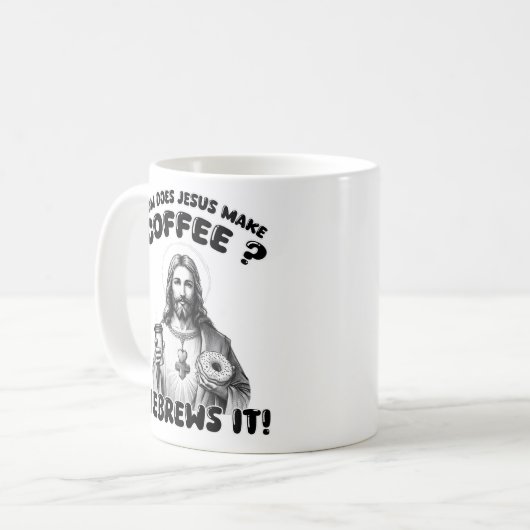 Mug Comment Jésus fait-il le café ? Hébreux (Devant gauche)