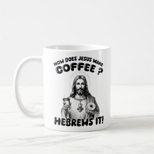 Mug Comment Jésus fait-il le café ? Hébreux (Gauche)