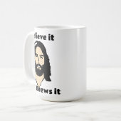 Mug Comment Jésus Fait-Il Son Café ? Hébreux (Devant gauche)