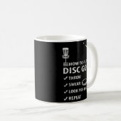 Mug Comment jouer Disc Golf Frisbee Funny Swear Disc A (Devant droit)