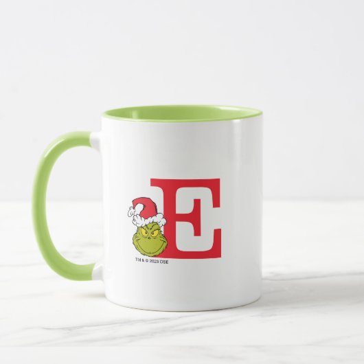 Mug Comment le Grinch a volé Noël | Monogram E (Gauche)