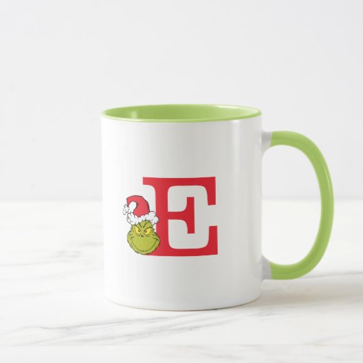 Mug Comment le Grinch a volé Noël | Monogram E (Droite)
