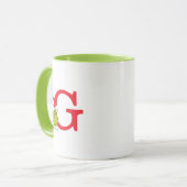 Mug Comment le Grinch a volé Noël | Monogram G (Devant gauche)