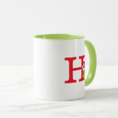 Mug Comment le Grinch a volé Noël | Monogram H (Devant droit)