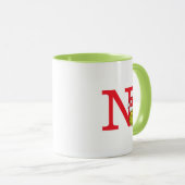 Mug Comment le Grinch a volé Noël | Monogram N (Devant droit)