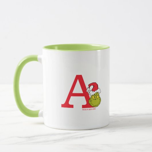 Mug Comment le Grinch a volé Noël | Monogramme A (Gauche)