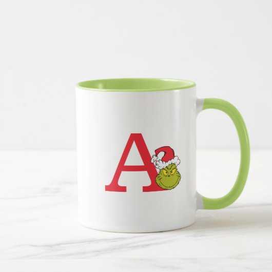 Mug Comment le Grinch a volé Noël | Monogramme A (Droite)
