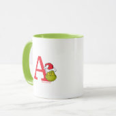 Mug Comment le Grinch a volé Noël | Monogramme A (Devant gauche)