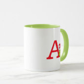 Mug Comment le Grinch a volé Noël | Monogramme A (Devant droit)